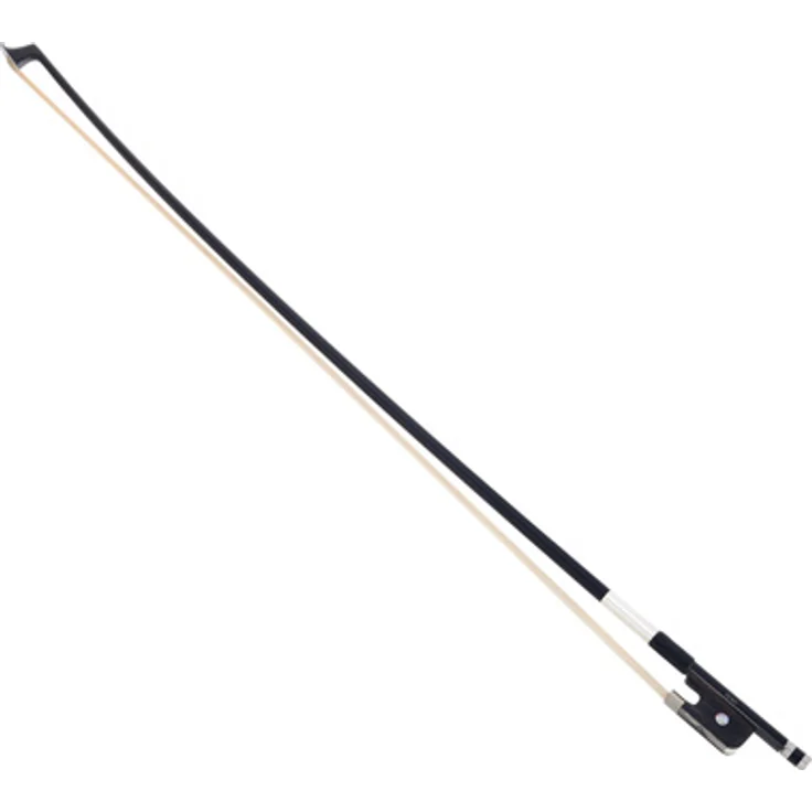 Gewa Carbon Student Viola Bow 3/4, runde Karbonstange, Neusilber-Bewicklung, Ebenholzfrosch mit Schübchen, Perlmuttauge – Bild 1