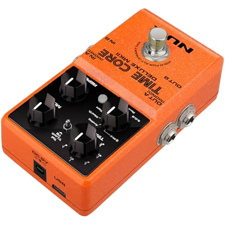 NUX Time Core Deluxe mkII, Digital Delay Pedal mit 7 Verzögerungstypen und 40 Sekunden Looper-Funktion, Stereo/Mono – Bild 3