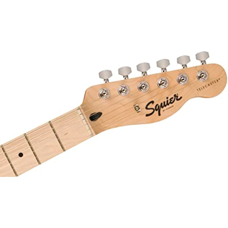 Squier by Fender Sonic Telecaster, E-Gitarre mit Ahorngriffbrett und schwarzer Schlagplatte, Butterscotch Blonde, inklusive kostenloser virtueller Kurse auf Fender Play – Bild 4