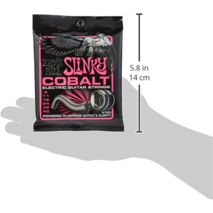 Ernie Ball Super Slinky Cobalt E-Gitarrensaiten, Stärke 9–42, erhöhte Leistung durch starke magnetische Beziehung, hergestellt in den USA – Bild 3