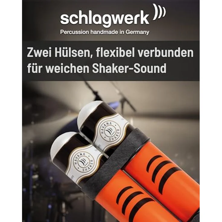 Schlagwerk SK17 Havana Shaker, Shaker aus Aluminium mit Glas/Stahlkugelfüllung, 170mm Länge, 24mm Durchmesser – Bild 2