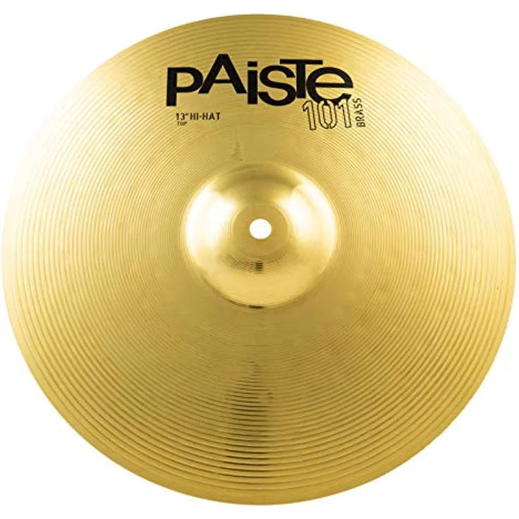 Paiste 101 Brass Hi-Hat, 13 Zoll Schlagzeugbecken aus hochwertigem Messing – Bild 2