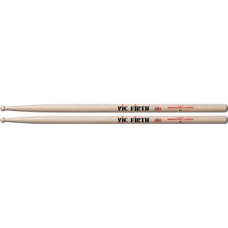 Vic Firth F1 American Classic Hickory, Drumsticks aus Hickory mit Holz-Kopf, ideal für Fusion und Electric Jazz, Länge 411mm, Durchmesser 14,7mm – Bild 5
