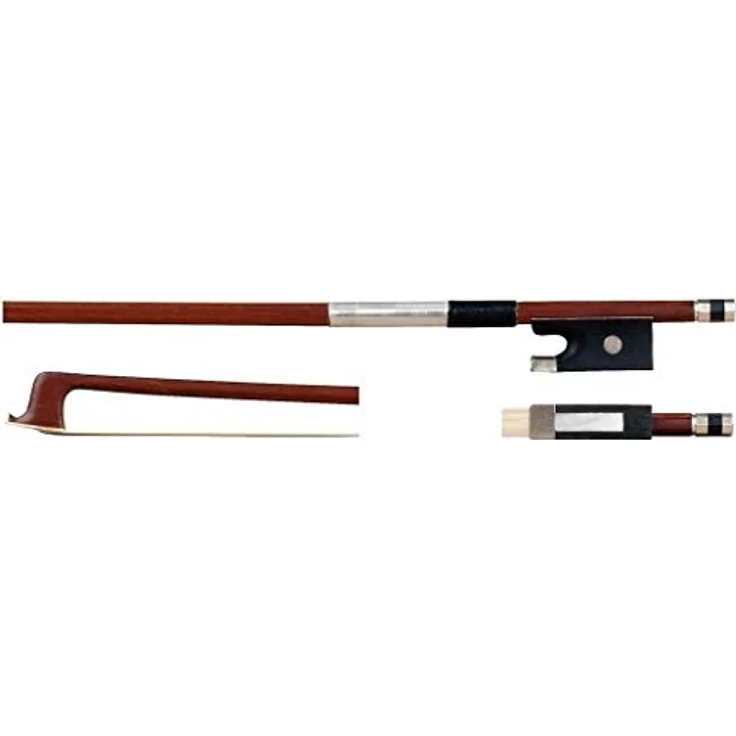 Gewa Pure Violin Bow 1/4, Schülerbogen mit runder Massaranduba-Stange und Ebenholzfrosch, Naturhaar – Bild 2