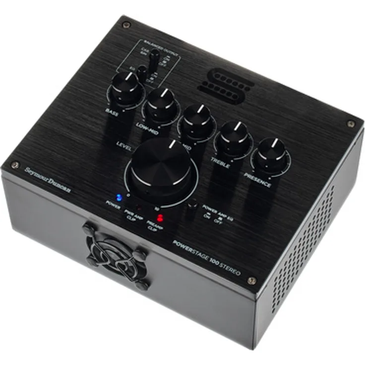 Seymour Duncan Power Stage 100 Black, Stereo Gitarren-Endstufe mit 2x 100 Watt, 5-Band EQ und Cab Sim