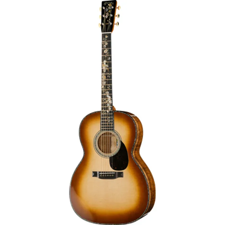Martin Guitar O'ahu K-42 Hibiscus, Westerngitarre mit Reclaimed Sitka Fichte, Koa, Ebenholz Griffbrett, Dark Toasted Burst