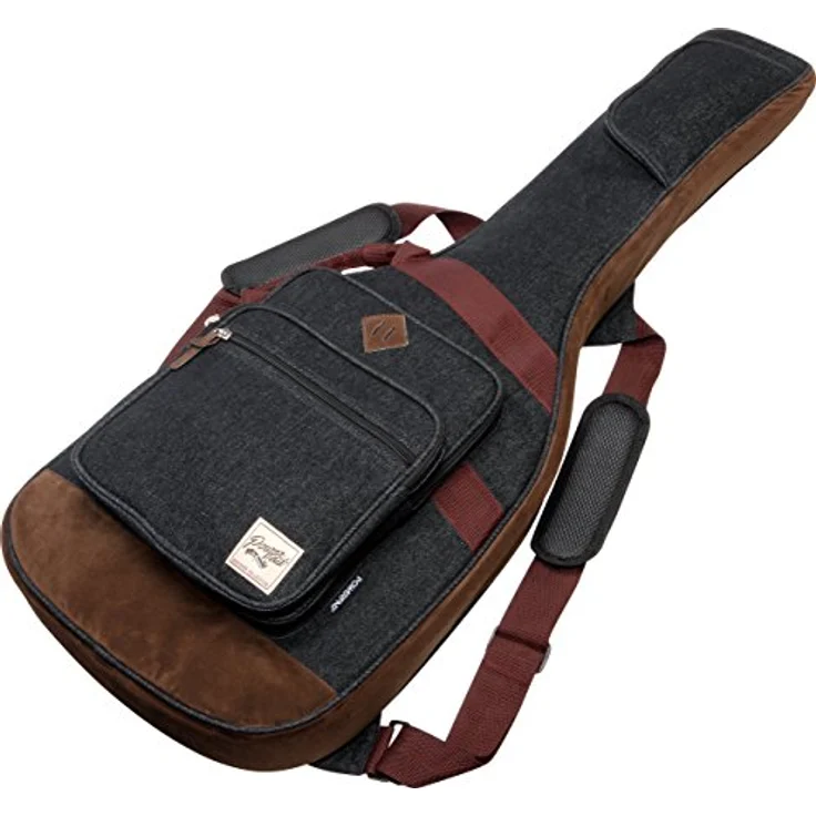 Ibanez IGB541D-BK Powerpad E-Guitar Gigbag mit 15mm Polsterung, stoßdämpfendem Powerpad und 4 Zubehörfächern, Jeans Design Schwarz – Bild 1