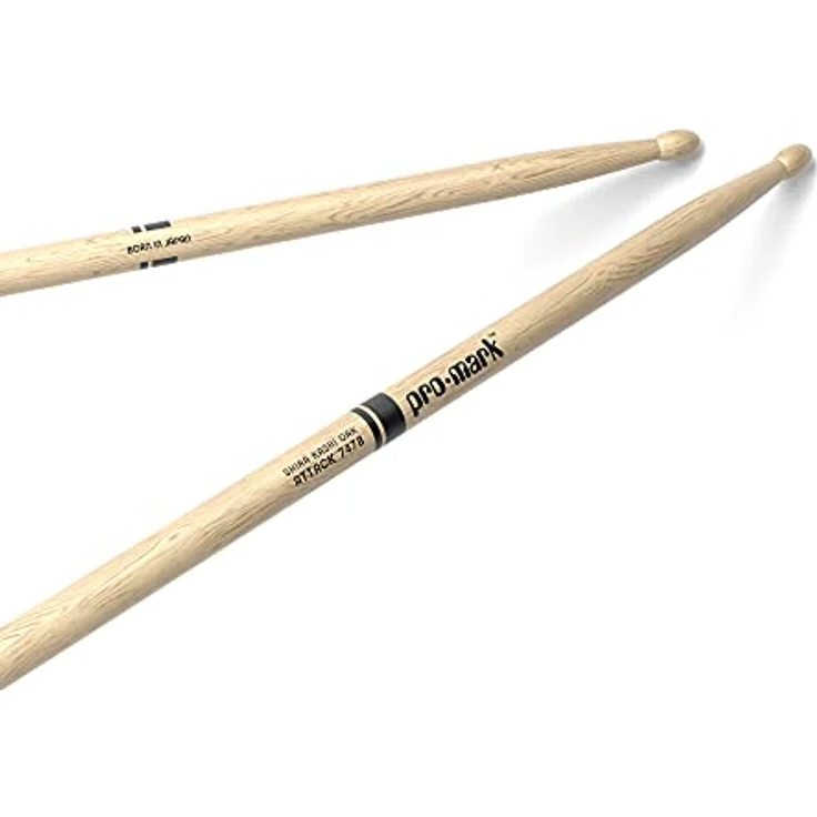 Pro Mark PW747BW 747B Classic Attack, Drumsticks aus Japanischem Eichenholz, ovaler Holzkopf, 42,55 cm Länge, 1,50 cm Durchmesser – Bild 1