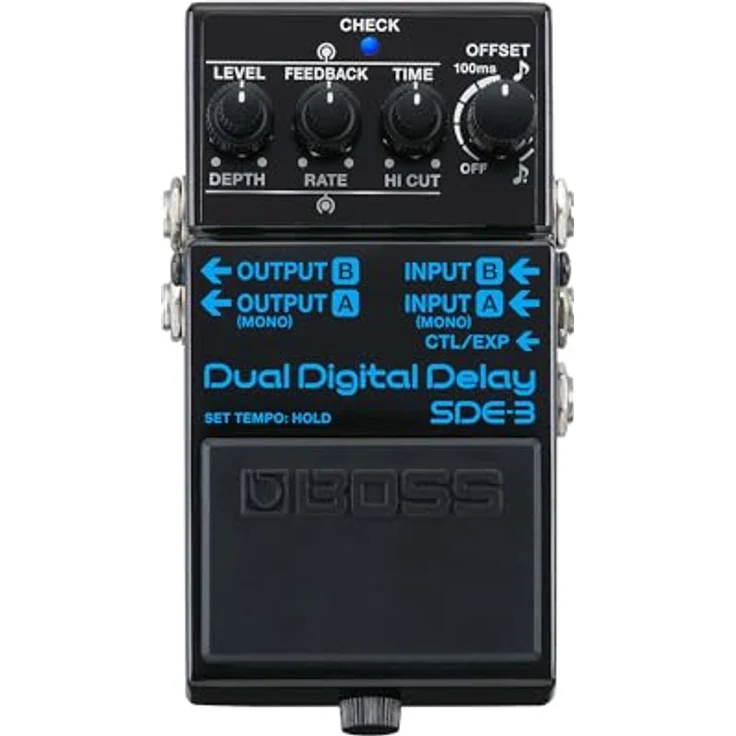 BOSS SDE-3 Dual Digital Delay Pedal, authentischer Sound des Roland SDE-300, 1600 ms Delay-Zeit, MIDI Ein-/Ausgang, kompakt – Bild 1