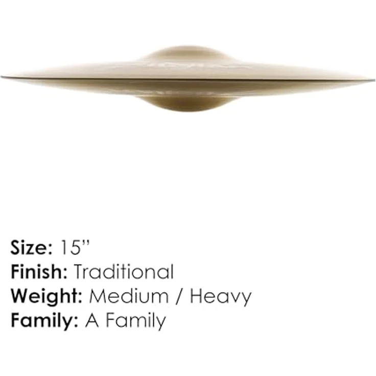 Zildjian A' NewBeat HiHat 15", Traditional Finish, ausgewogene Klangqualität für Schlagzeugbecken – Bild 3