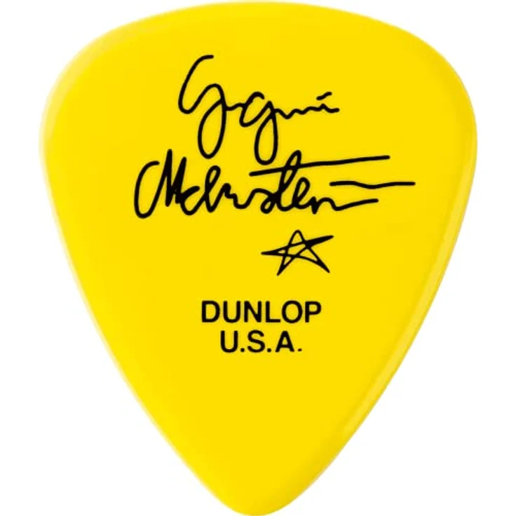 Dunlop Yngwie Malmsteen YEL Pick, Delrin Plektrum 1.5 mm, Standardform, 6er Pack, gelb – Bild 4