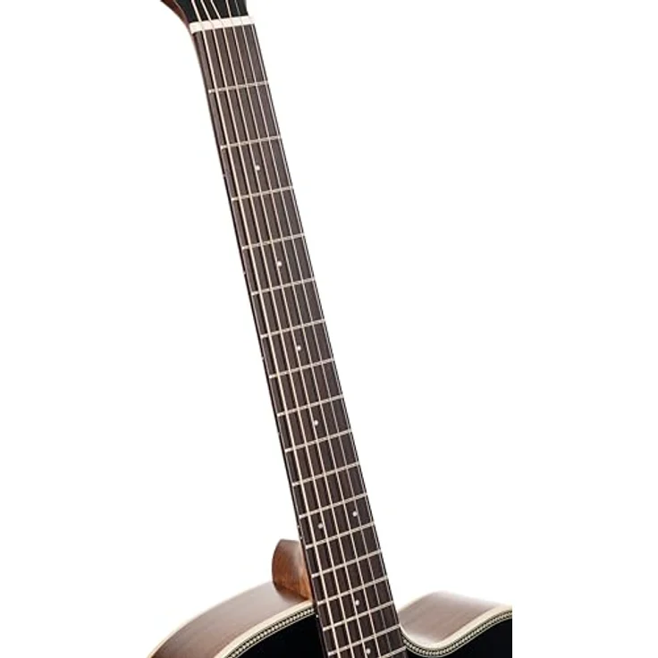Cort Essence OC4 Black Top, Westerngitarre mit massiver Sitka-Fichtendecke, Mahagoni Korpus und Fishman Presys VT System, schwarz/natur – Bild 11