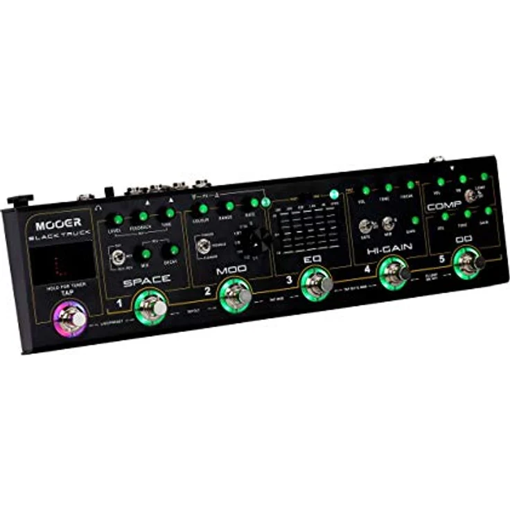 Mooer Black Truck Multi-Effects Unit, Multieffektgerät für E-Gitarre mit 7 Effekten, integriertem Stimmgerät und Speaker Simulation, schwarz – Bild 3