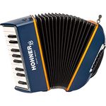 Hohner XS Accordion Piano, Piano-Akkordeon mit 15 Bässen, 21 Diskanttasten, ergonomische Konstruktion, blau