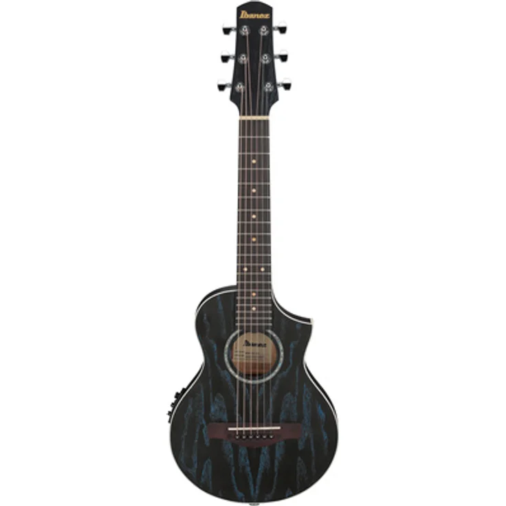 Ibanez EWP16EWB-GAO Piccolo Guitar, Cutaway Westerngitarre mit geriegelter Esche, Galaxy Aqua