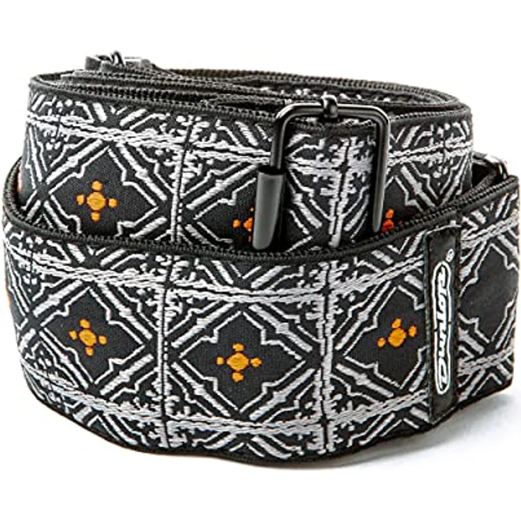 Dunlop Jacquard Strap Riad, Gitarrengurt aus Jacquard-Stoff mit Leder-Endstück, verstellbar von 94 cm bis 165 cm, 50 mm breit, Farbe Riad – Bild 1