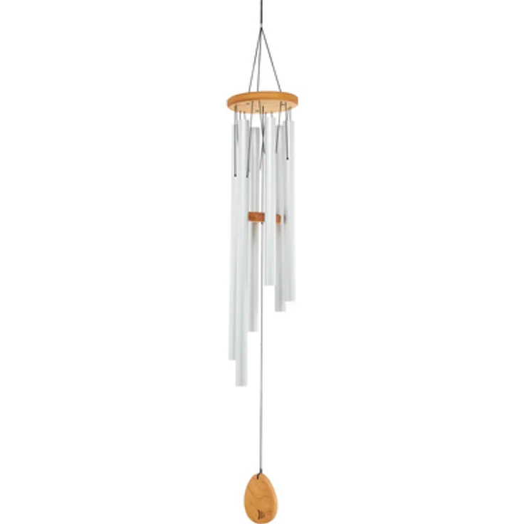 Schlagwerk CH540M Shiva Shakti, Windspiel aus eloxiertem Aluminium, 6 Röhren, langlebiger Klang, Mondton und Sonnenton, Gesamtlänge 110 cm – Bild 1