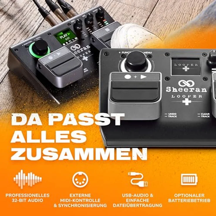 Sheeran Loopers Looper +, Looper Pedal mit 4 Modi, 32-Bit-Audio und 128 Speicherplätzen – Bild 5