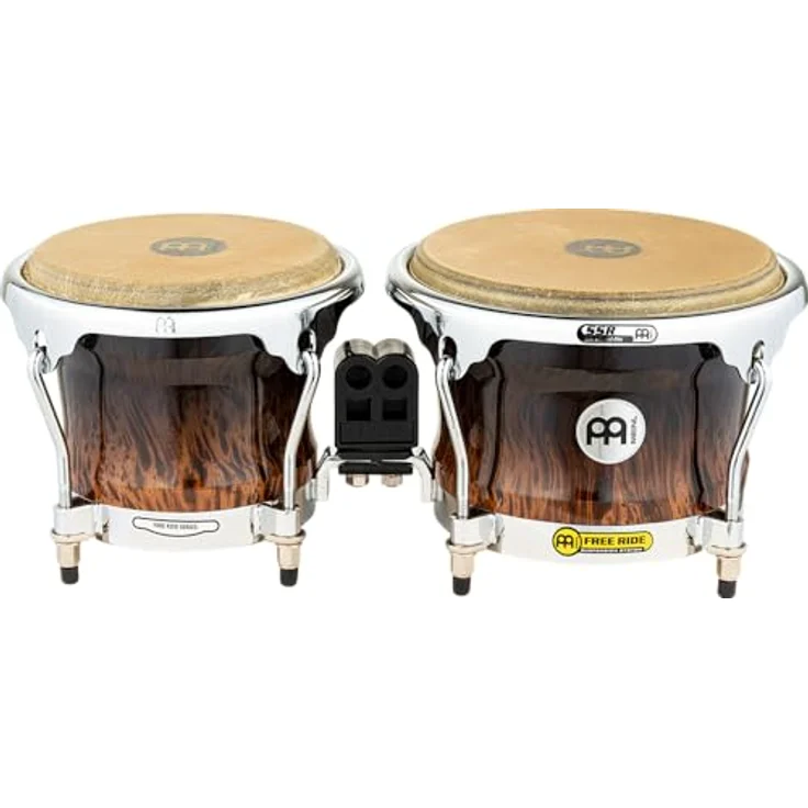 Meinl FWB400BB Bongoset Free Ride, Holz Bongos in Brown Burl, 7" & 8 1/2", mit Meinl Free Ride Suspension System und Chrome Hardware – Bild 1