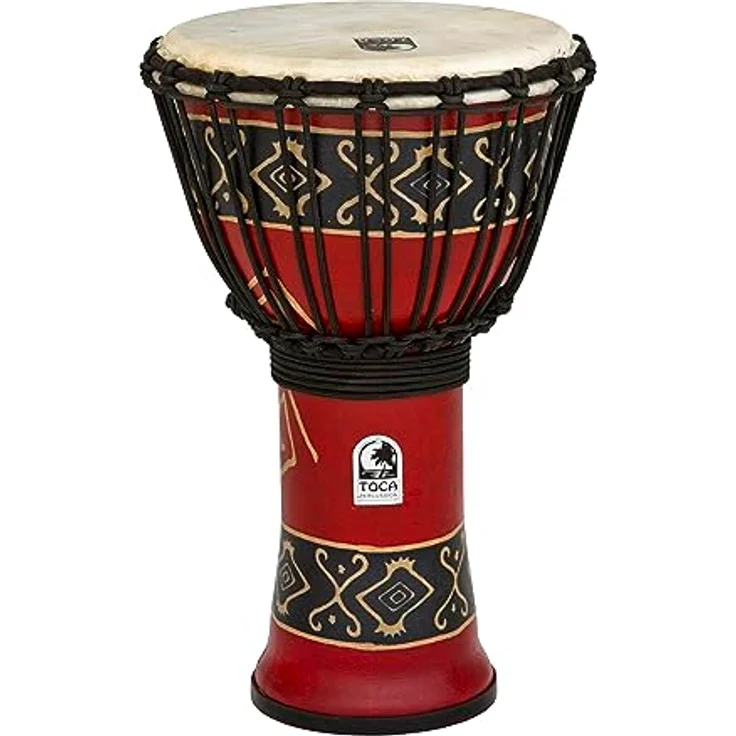 Toca SFDJ-9RP 9" Freestyle Djembe, Bali Red, Schnurspannung, Kunststoffkessel mit handselektiertem Ziegenfell – Bild 2