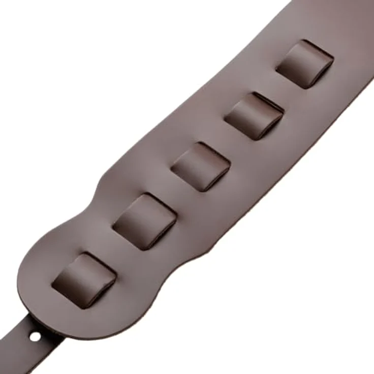 Levys Leather Strap M4-BRN, Gitarren- und Bassgurt aus echtem braunem Leder, verstellbar von 91 cm bis 132 cm – Bild 4