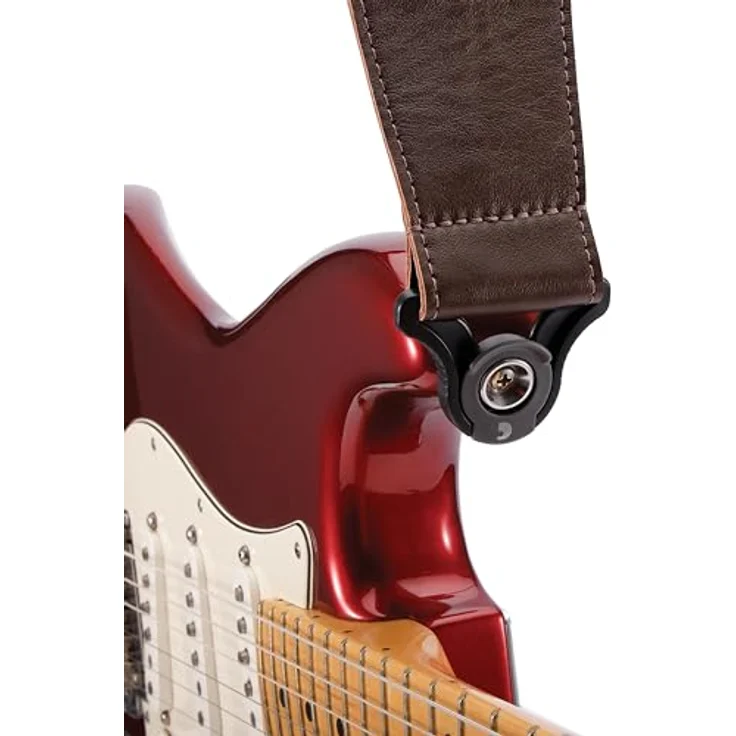 Daddario 30BAL02 Auto Lock Gitarrengurt, braun, Soft Garment Leather, 76 mm breit, Länge 1090–1400 mm, ungepolstert – Bild 4