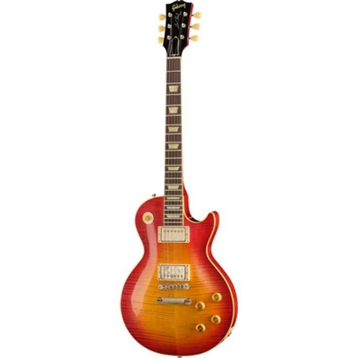 Gibson 1959 Les Paul Standard Factory Burst, E-Gitarre mit handselektiertem AAA Ahorn, Light Aged Finish, inkl. Echtheitszertifikat und Koffer