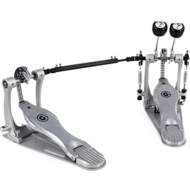 Gibraltar GTC6-DB Double Pedal, Doppelfußmaschine mit Doppelkette, einstellbarer Federspannung und gebogenem Rahmen – Bild 2