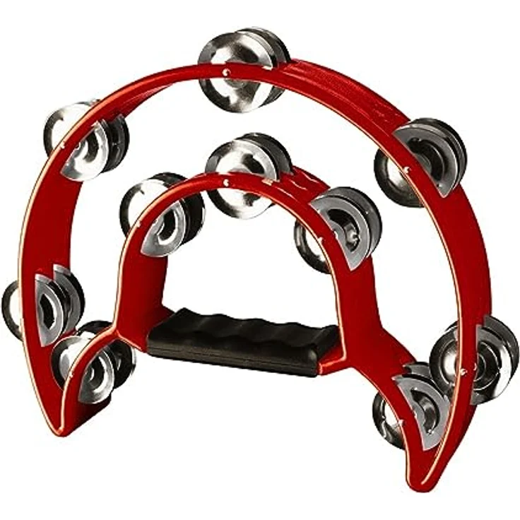 Millenium HT200RD, Tambourine mit 16 Paar doppelreihigen Schellen, rot – Bild 2