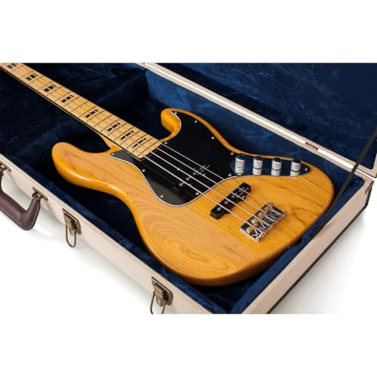 Gator Journeyman Bass Case GW-JM BASS, Koffer für E-Bass mit Sackleinen-Außenmaterial, beige, Innenfutter aus königsblauem Knautschsamt – Bild 2