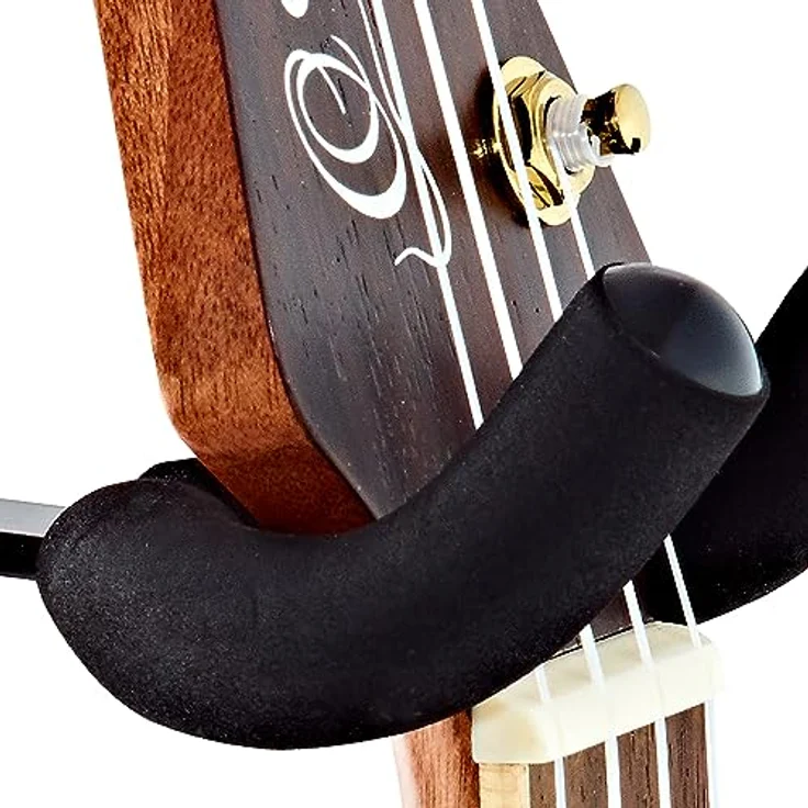 Ortega OMUH-BK Ukulele Holder, Halter für Ukulelen und Mandolinen, schwarz, mit starkem Klemmsystem für Stative bis 35mm Durchmesser – Bild 7