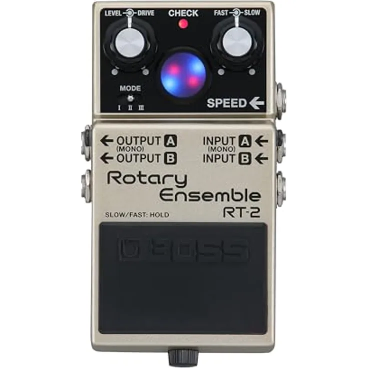 Boss RT-2 Rotary Ensemble, Effektpedal für E-Gitarre mit virtueller Rotoranzeige und 3 wählbaren Modi, Mono/Stereo-Ausgang