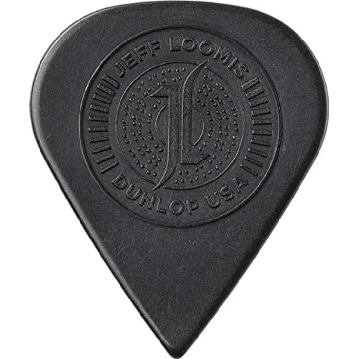 Jim Dunlop Plektrum Jeff Loomis Custom Ultex, Schwarz, gespitzt, 6 Stück