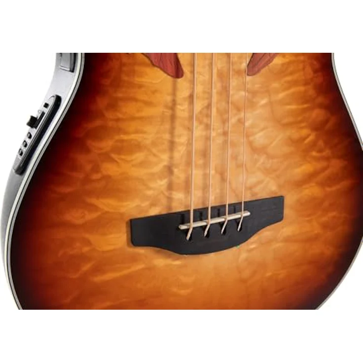 Ovation Celebrity Elite CEB44X-7C-G, Mid-Depth Akustikbass mit Wölkchenahorn-Decke und Ovation Slimline Tonabnehmer, Cognac Burst – Bild 3