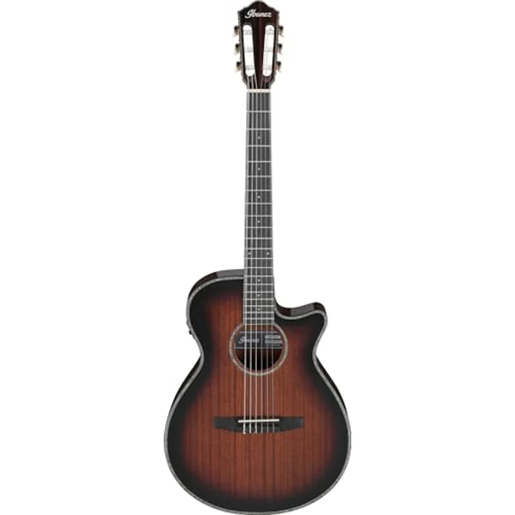 Ibanez AEG74N-MHS, Konzertgitarre mit Sapele-Decke, Bocote-Boden, Nyatoh Hals und Abalone-Rosette, Mahogany Sunburst High Gloss – Bild 2