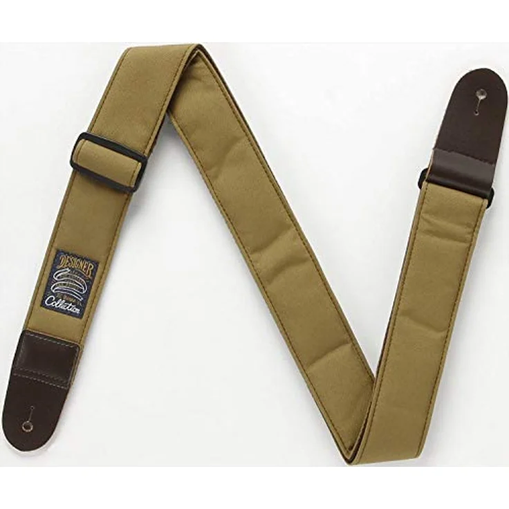 Ibanez DCS50-OC Designer Strap, Gitarrengurt mit verstellbarer Länge bis 1700 mm, Ocker, 50 mm breit, sichere Lederenden – Bild 2