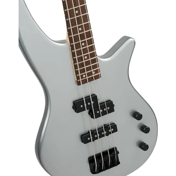 Jackson JS2 Spectra Bass QSV, 4-Saiter E-Bass aus Pappel mit Jackson J-Style und P-Style Tonabnehmer, Quicksilver – Bild 4