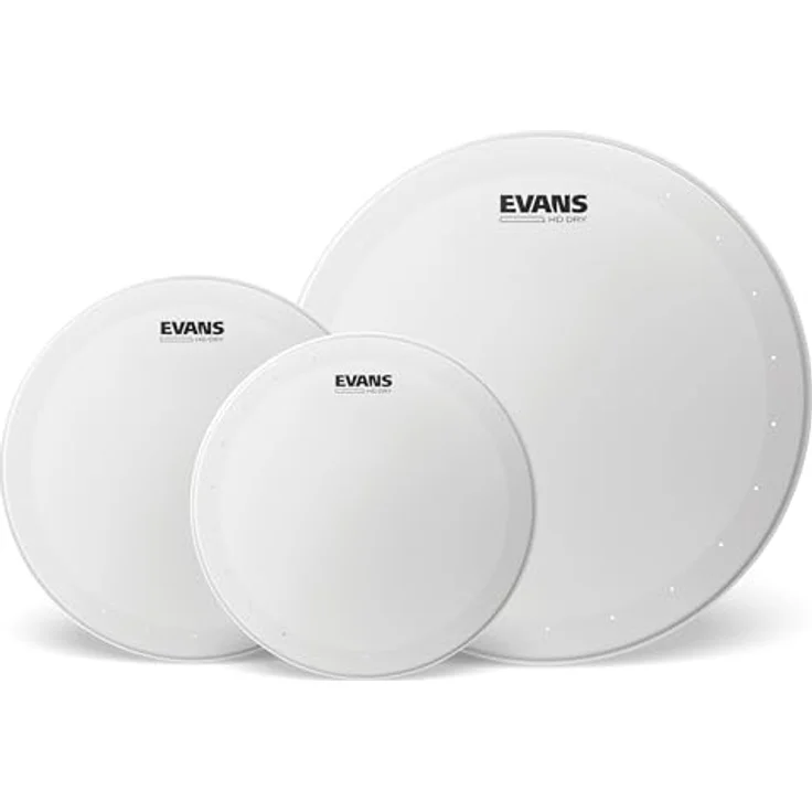 Evans HD Dry Coated Tom Pack Standard, Schlagzeugfelle 12", 13", 16", doppellagig, weiß aufgeraut, kontrollierte Obertöne – Bild 1