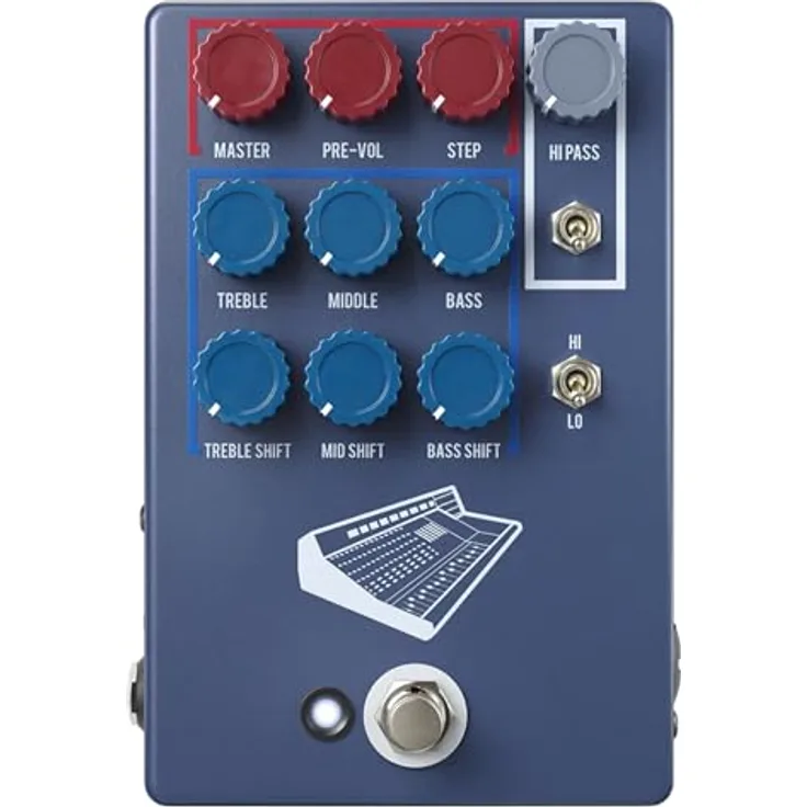 JHS Pedals Colour Box V2 10 Year Anniversary, Verzerrer mit Vintage Neve Studio-Sound, zwei Gain Stages, geeignet für E-Gitarre und Mikrofone