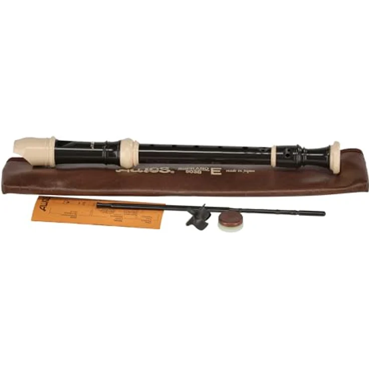 Aulos 503B Symphony Sopranblockflöte, Barocke Griffweise, Dunkelbraun, mit Tasche und abnehmbarer Daumenstütze – Bild 1
