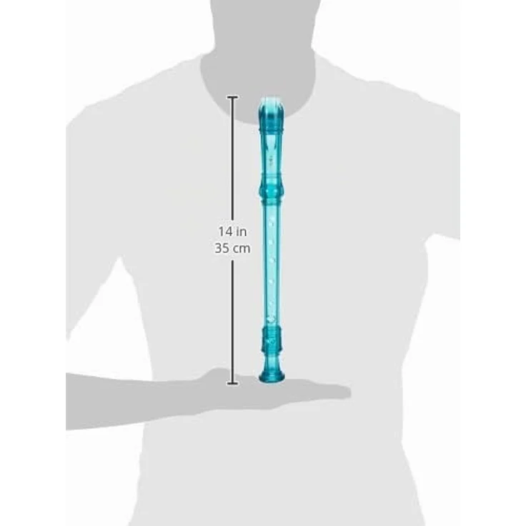 Yamaha YRS-20 GB Soprano Recorder, deutsche Griffweise, ABS-Kunststoff, transparent blau, a1 = 442 Hz, inkl. Tasche – Bild 3