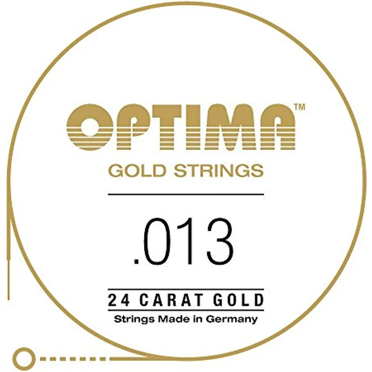 Optima gold Einzelsaite 013, 100% Made in Germany, hochwertige Gitarrensaiten