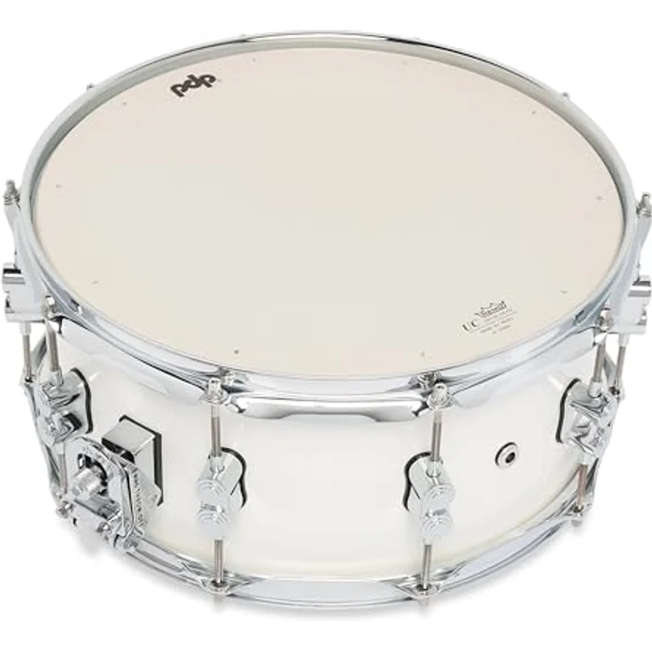 DW PDP 14"x6,5" CM Pearlescent White, Snare Drum aus 10-lagigem Ahorn mit Chrome Hardware und True-Pitch Spannschrauben – Bild 3