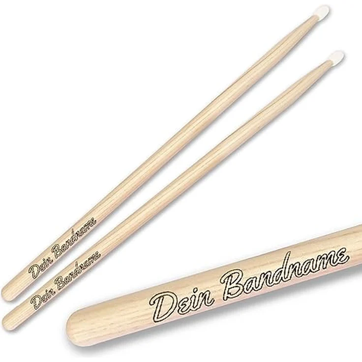 keepdrum Drumsticks 5AN, personalisierte Schlagzeug-Stöcke mit Wunsch-Gravur, graviert auf beiden Stöcken – Bild 1