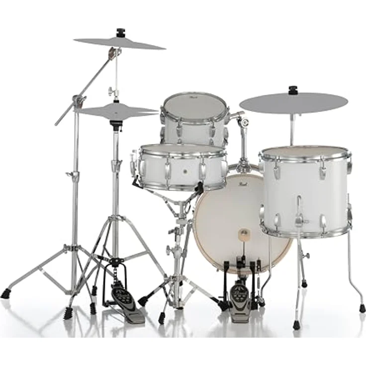 Pearl Midtown Set MT564/C-D33, Schlagzeug in Pure White mit 6-lagigem Pappelkessel und chrom Kesselhardware – Bild 3