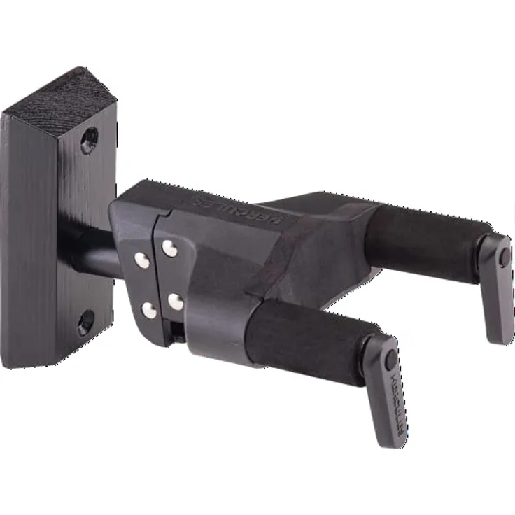 Hercules Stands HCGSP-38WBK+ Gitarrenwandhalter mit Auto Grip System und Moosgummipolsterung, schwarz