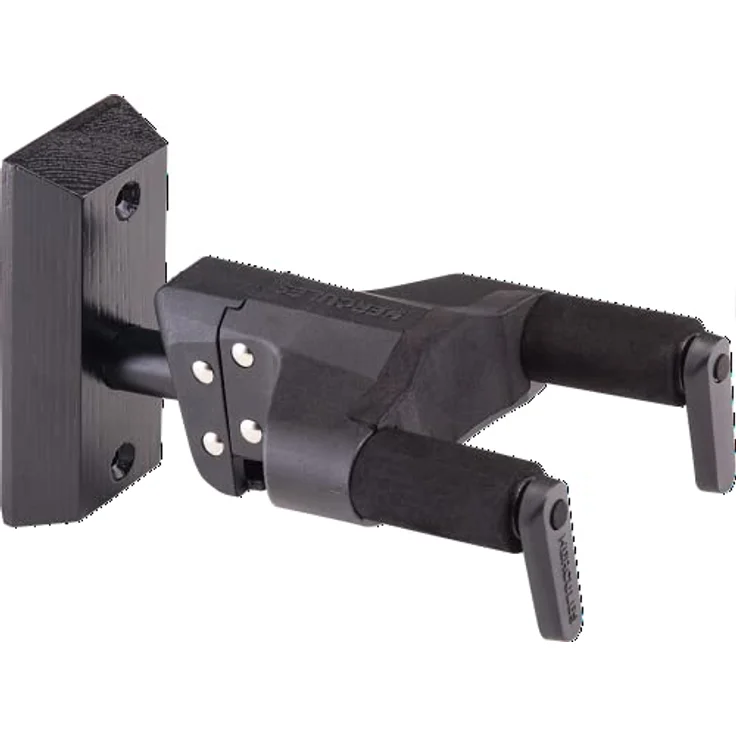 Hercules Stands HCGSP-38WBK+ Gitarrenwandhalter mit Auto Grip System und Moosgummipolsterung, schwarz – Bild 1