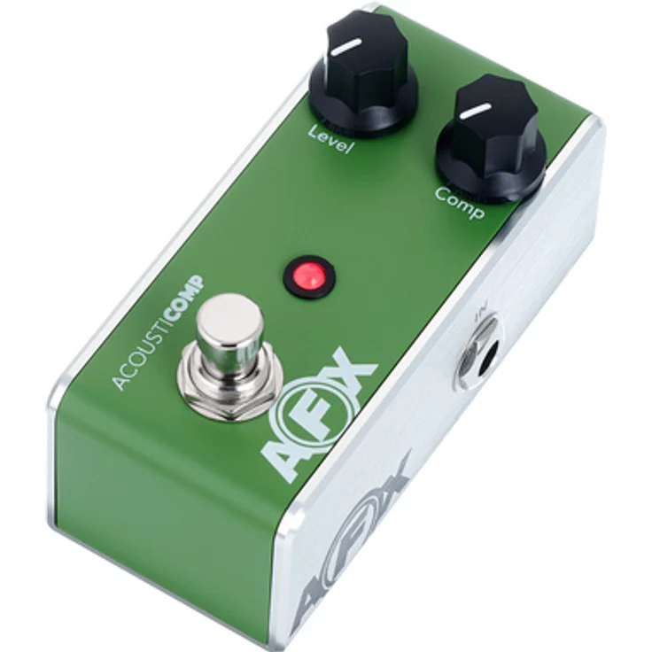 Fishman AFX AcoustiComp Mini Comp, Effektpedal für Akustik Gitarre mit Level- und Comp-Regler, True/Buffered Bypass