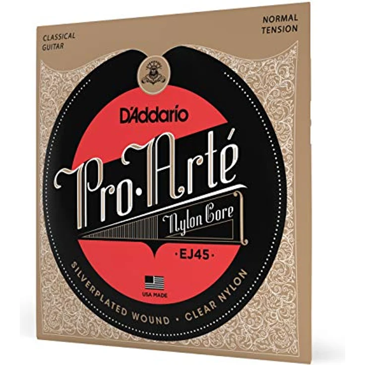 D'Addario EJ45 Pro-Arte Nylon-Saiten, Konzertgitarre, normale Spannung, warmer Klang, hergestellt in den USA – Bild 1