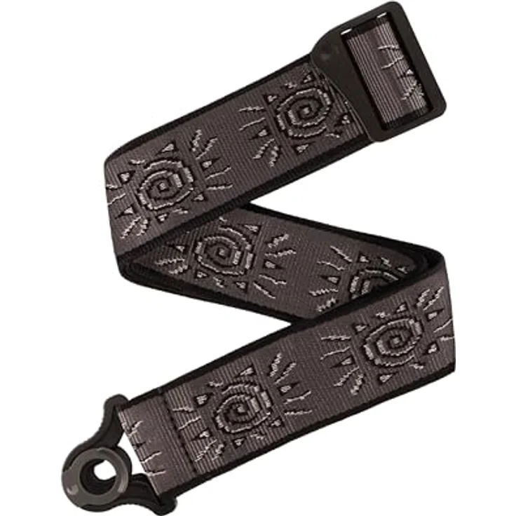 Daddario 50BALPW03 Vint PW Suns Silver, Gitarrengurt mit integrierter Gurtverriegelung, verstellbar von 89 cm bis 151 cm, silber – Bild 1